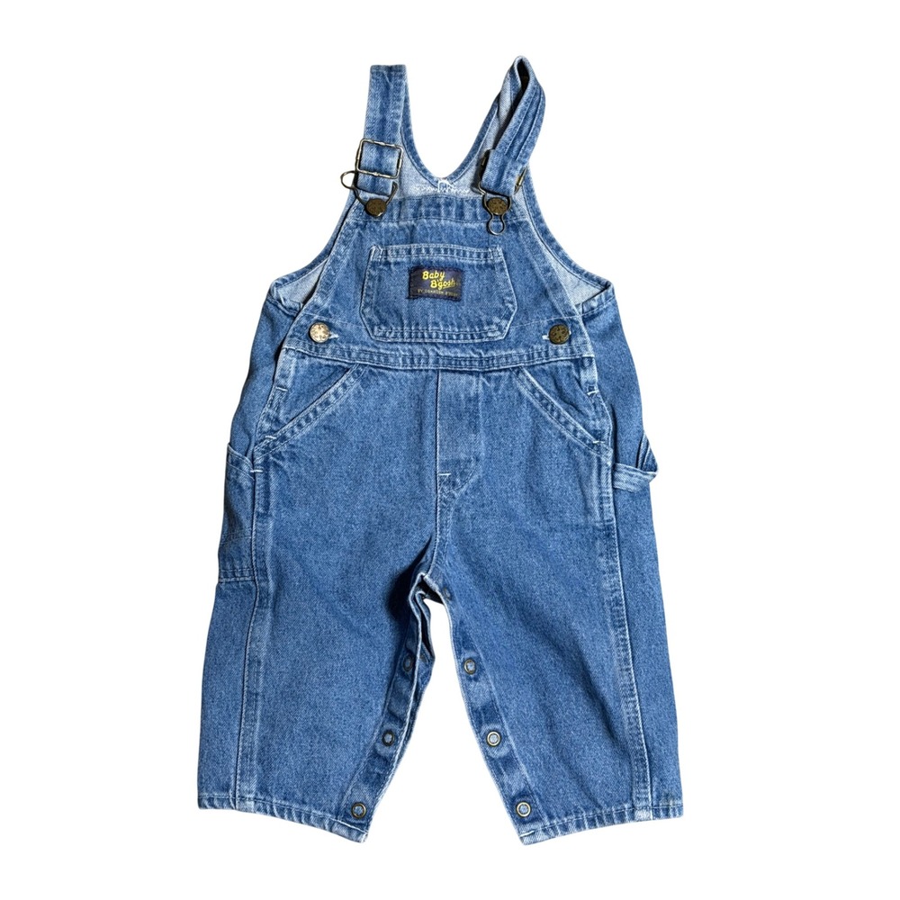 Vintage Baby Bgosh OshKosh Denim Overalls Medium Wash 12 Months 862-0219